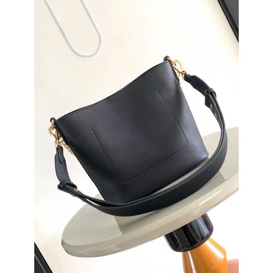 Qualità Specchio Replica Borsa Louis Vuitton Lock and Walk in pelle martellata nera M24006 Riproduzione Fedele Borsa Louis Vuitton Lock and Walk in pelle martellata nera M24006 imitazioni