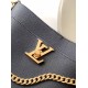 Qualità Specchio Replica Borsa Louis Vuitton Lock and Walk in pelle martellata nera M24006 Riproduzione Fedele Borsa Louis Vuitton Lock and Walk in pelle martellata nera M24006 imitazioni