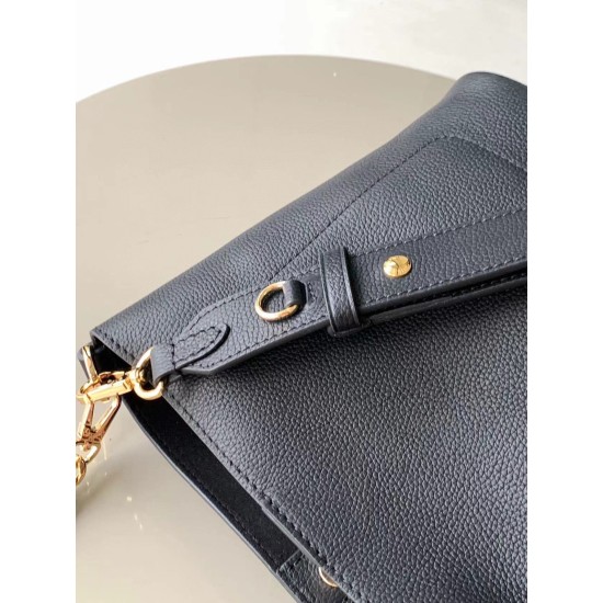 Qualità Specchio Replica Borsa Louis Vuitton Lock and Walk in pelle martellata nera M24006 Riproduzione Fedele Borsa Louis Vuitton Lock and Walk in pelle martellata nera M24006 imitazioni