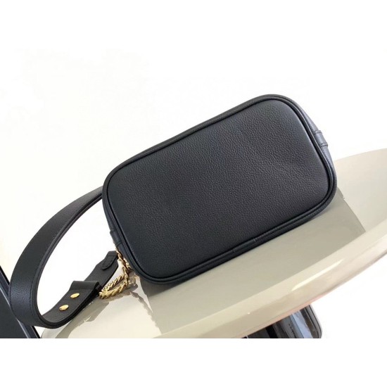 Qualità Specchio Replica Borsa Louis Vuitton Lock and Walk in pelle martellata nera M24006 Riproduzione Fedele Borsa Louis Vuitton Lock and Walk in pelle martellata nera M24006 imitazioni