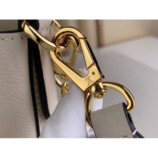 Qualità Specchio Replica Imitazioni borse griffate Louis Vuitton Lock and Walk in pelle martellata bianca M24638 Riproduzione Fedele Imitazioni borse griffate Louis Vuitton Lock and Walk in pelle martellata bianca M24638 imitazioni