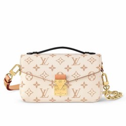 Riproduzione Fedele Borsa Louis Vuitton Pochette Metis East West in tela Monogram Dune M46914 imitazioni