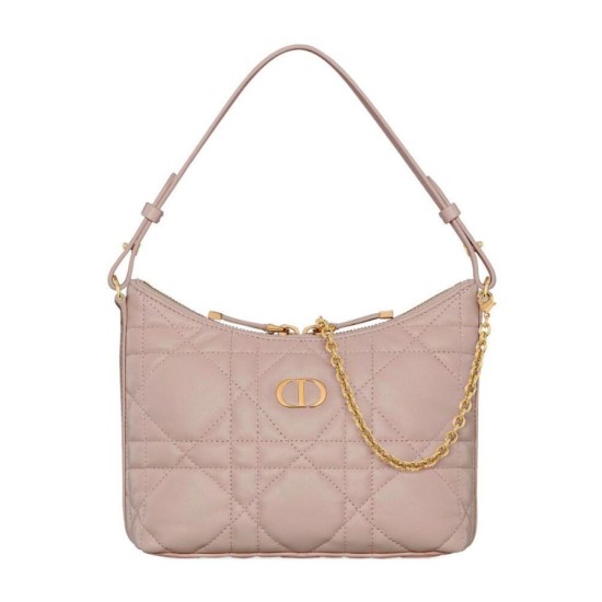 Mini borsa Christian Dior Miss Caro Diorling con catena, rosa