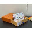 Qualità superiore replica Portamonete LV LV x TM Rosalie in tela Monogram Multicolore M13399