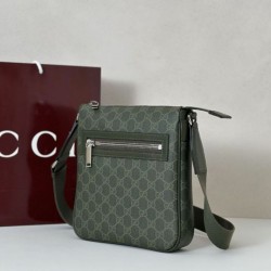 Replica qualità specchio Borsa a tracolla piccola Gucci GG Monogram 792082 Verde
