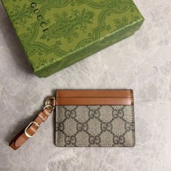 Replica qualità specchio Qualità da grande replica Porta carte Gucci GG Emblem con tracolla 819121 Marrone