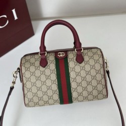 Replica qualità specchio Borsa bauletto media Gucci Ophidia 836825 Rossa