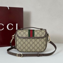 Replica qualità specchio Borsa a mano piccola Gucci Ophidia 836843 Marrone