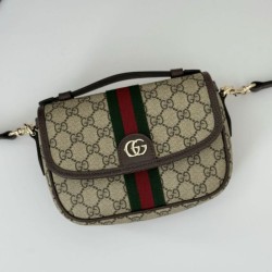 Replica qualità specchio Borsa a mano piccola Gucci Ophidia 836843 Marrone