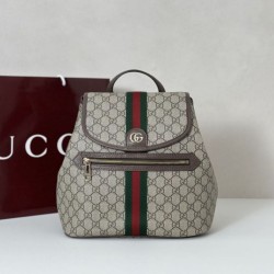 Replica qualità specchio Zaino medio Gucci Ophidia da donna 836855 Marrone