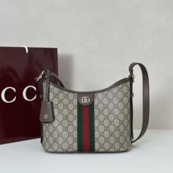 Replica qualità specchio Borsa a tracolla piccola Gucci Ophidia 836872 Marrone
