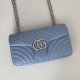 Replica Borsa 1:1 a spalla media Gucci GG Marmont 837267 Blu Imitazioni Replica qualità specchio Borsa 1:1 a spalla media Gucci GG Marmont 837267 Blu