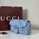 Replica Borsa 1:1 a spalla media Gucci GG Marmont 837267 Blu Imitazioni Replica qualità specchio Borsa 1:1 a spalla media Gucci GG Marmont 837267 Blu