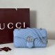 Replica Borsa 1:1 a spalla media Gucci GG Marmont 837267 Blu Imitazioni Replica qualità specchio Borsa 1:1 a spalla media Gucci GG Marmont 837267 Blu