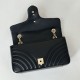 Replica Qualità superiore replica a spalla media Gucci GG Marmont 837267 Nero Imitazioni Replica qualità specchio Qualità superiore replica a spalla media Gucci GG Marmont 837267 Nero