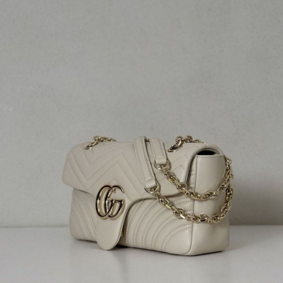Replica Borse Alta Qualità a spalla media Gucci GG Marmont 837267 Beige Imitazioni Replica qualità specchio Borse Alta Qualità a spalla media Gucci GG Marmont 837267 Beige