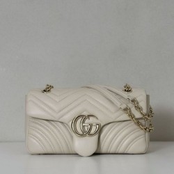Replica qualità specchio Borse  Alta Qualità a spalla media Gucci GG Marmont 837267 Beige