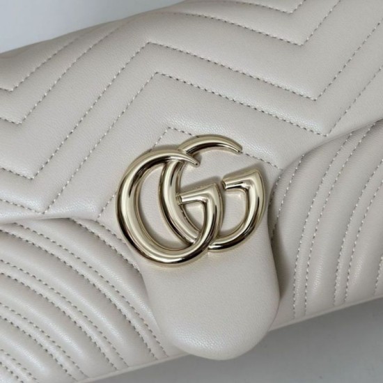 Replica Borse Alta Qualità a spalla media Gucci GG Marmont 837267 Beige Imitazioni Replica qualità specchio Borse Alta Qualità a spalla media Gucci GG Marmont 837267 Beige