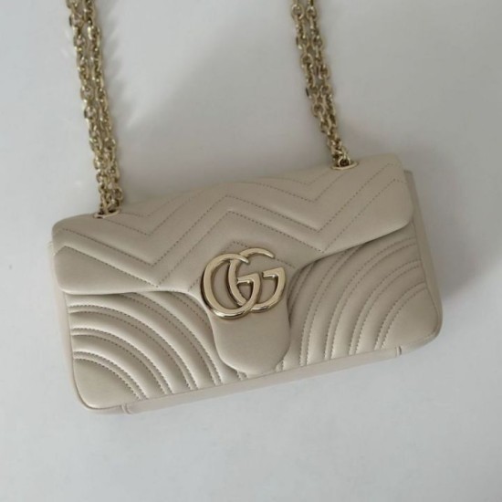 Replica Borse Alta Qualità a spalla media Gucci GG Marmont 837267 Beige Imitazioni Replica qualità specchio Borse Alta Qualità a spalla media Gucci GG Marmont 837267 Beige