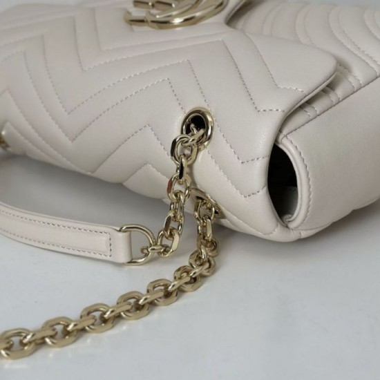 Replica Borse Alta Qualità a spalla media Gucci GG Marmont 837267 Beige Imitazioni Replica qualità specchio Borse Alta Qualità a spalla media Gucci GG Marmont 837267 Beige