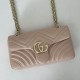 Replica Borsa a spalla media Gucci GG Marmont 837267 Rosa Imitazioni Replica qualità specchio Borsa a spalla media Gucci GG Marmont 837267 Rosa