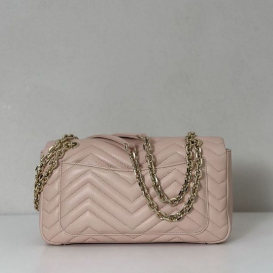 Replica Borsa a spalla media Gucci GG Marmont 837267 Rosa Imitazioni Replica qualità specchio Borsa a spalla media Gucci GG Marmont 837267 Rosa