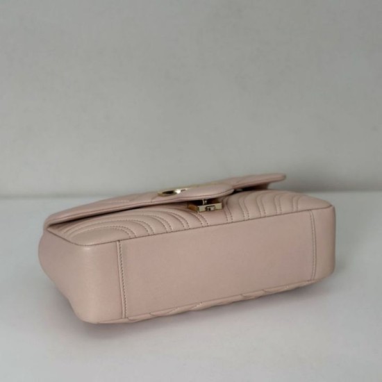 Replica Borsa a spalla media Gucci GG Marmont 837267 Rosa Imitazioni Replica qualità specchio Borsa a spalla media Gucci GG Marmont 837267 Rosa