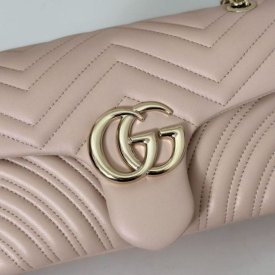 Replica Borsa a spalla media Gucci GG Marmont 837267 Rosa Imitazioni Replica qualità specchio Borsa a spalla media Gucci GG Marmont 837267 Rosa