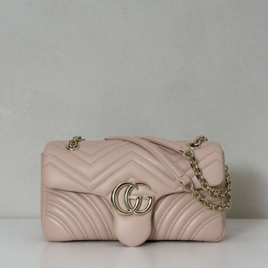 Replica Borsa a spalla media Gucci GG Marmont 837267 Rosa Imitazioni Replica qualità specchio Borsa a spalla media Gucci GG Marmont 837267 Rosa