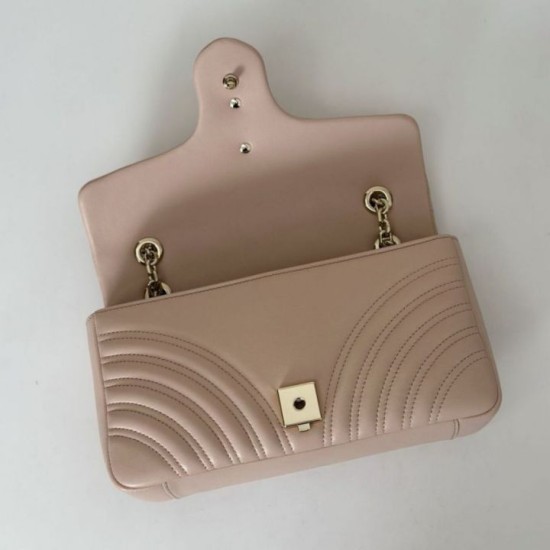 Replica Borsa a spalla media Gucci GG Marmont 837267 Rosa Imitazioni Replica qualità specchio Borsa a spalla media Gucci GG Marmont 837267 Rosa