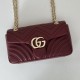 Replica Borsa a spalla media Gucci GG Marmont 837267 Rosso Imitazioni Replica qualità specchio Borsa a spalla media Gucci GG Marmont 837267 Rosso