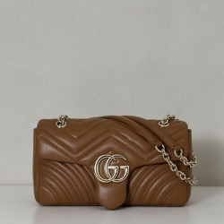 Borsa a spalla media Gucci GG Marmont 837267 Marrone
