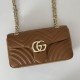 Replica Borsa a spalla media Gucci GG Marmont 837267 Marrone Imitazioni Replica qualità specchio Borsa a spalla media Gucci GG Marmont 837267 Marrone