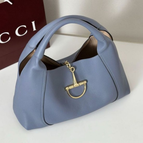 Replica qualità specchio Borsa a spalla media/maxi Gucci Softbit 837467 Blu