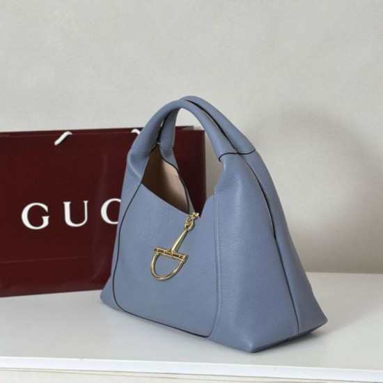 Replica qualità specchio Borsa a spalla media/maxi Gucci Softbit 837467 Blu
