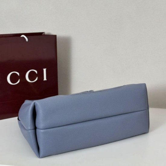 Replica qualità specchio Borsa a spalla media/maxi Gucci Softbit 837467 Blu
