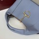 Replica qualità specchio Borsa a spalla media/maxi Gucci Softbit 837467 Blu