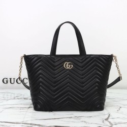 Replica qualità specchio Borsa tote/secchiello media Gucci Betty 847387 Nera