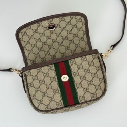 Borsa a mano piccola Gucci Ophidia 836843 Marrone