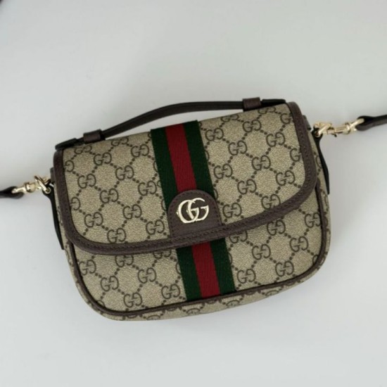 Borsa a mano piccola Gucci Ophidia 836843 Marrone