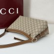 Qualità superiore replica a tracolla media Gucci GG Emblem 847449 Marrone