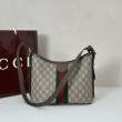 Borsa a tracolla piccola Gucci Ophidia 836872 Marrone