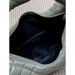 Borsa hobo Icare YSL Saint Laurent in nappa grigio/verde