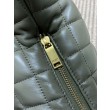 Borsa hobo Icare YSL Saint Laurent in nappa grigio/verde
