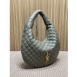 Borsa hobo Icare YSL Saint Laurent in nappa grigio/verde
