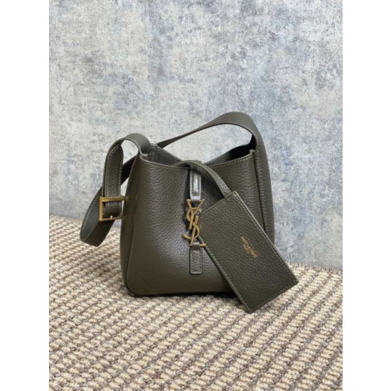 Borse Replica hobo mini morbida YSL Saint Laurent Le 5 À 7 Caffè Chiaro