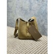 Borsa hobo mini morbida YSL Saint Laurent Le 5 À 7 in pelle scamosciata gialla