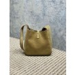 Borsa hobo mini morbida YSL Saint Laurent Le 5 À 7 in pelle scamosciata gialla