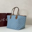 Borsa tote grande Gucci Totissima 837190 Blu