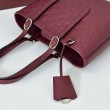 Borsa tote media Gucci GG Emblem 847456 Rossa